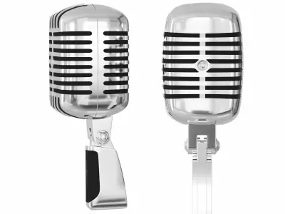 Microphone Low-poly 3D model