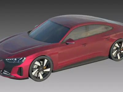 Audi Etron GT 2022 - 3D Model - Fbx - Obj 3D print model