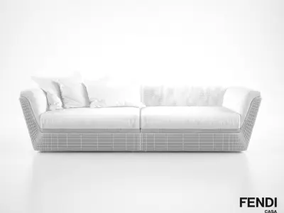 Fendi Casa Cocoon sofa 3D model