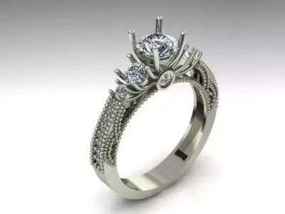 Diamond Ring 3D print model