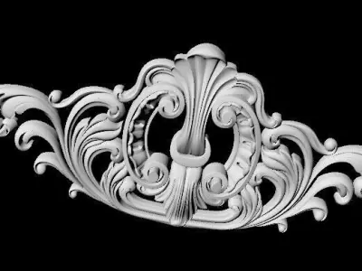 Central decor ornament for furniture 3D model 503