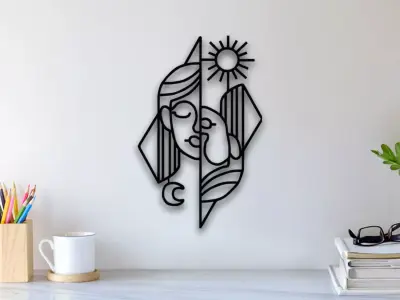 Woman Wall Art 3D print model buy