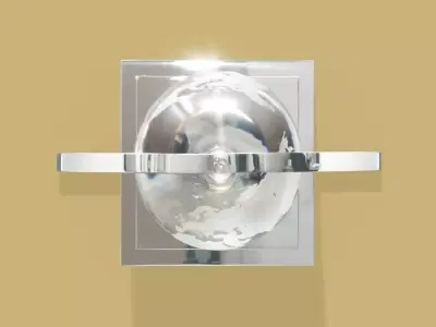 METALlIC LOW TROPHY WITH  GLASS GLOBE Low-poly 3D model