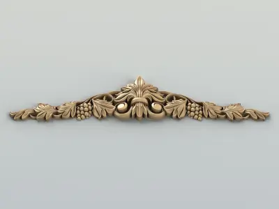 Carved decor horizontal 032 3D model