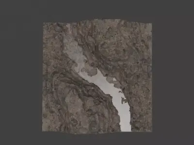 The mountains PBR Textures Low-poly 3D model