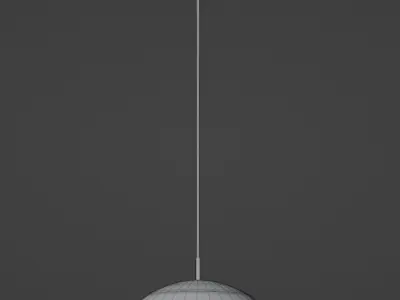 Aura Globe Pendant Black and Clear 3D model
