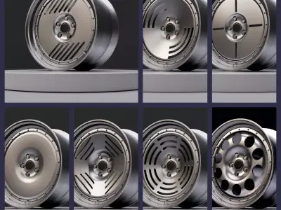 Retro deepdish wheel pack