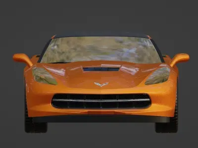 CAR - Corvette C7  Low-poly 3D model