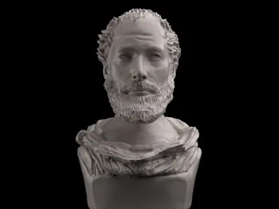 Aristotel Bust Statue 3D model