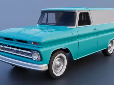 Chevrolet Panel Truck 1965 3D print model
