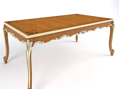 Elegant classic dining table by Modenese 3D model
