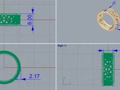 ring gold 3D print model