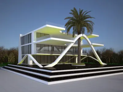 Private House - Modern Villa 3D Model 3D model