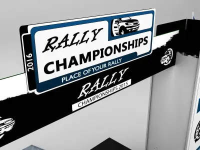 WRC motor sport podium 02 3D model