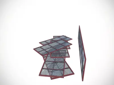 Metal net Low-poly 3D model