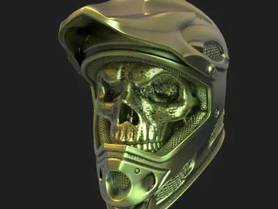  skull pendant jewelry Biker helmet vol5  3D print model