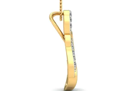 Solitaire Women Pendant 3dm STL OBJ FBX Renders Details 3D print model 56