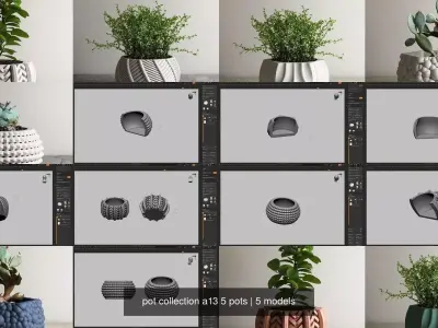 pot collection a13 5 pots