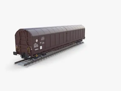 CFR Habis Sliding Door Wagon 339 Rail Car v2 3D model