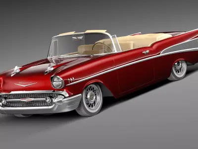 Chevrolet Bel Air convertible 1957 3D model