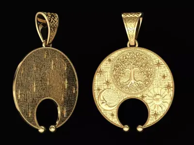 Pendant Three Of Life P 0015 3D print model