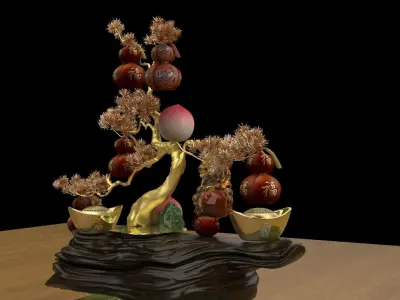 Chinese gourd tree   3D model