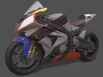 Sportbike2 Low-poly 3D model