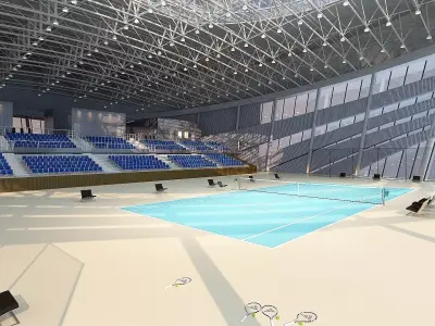 Indoor Tennis Arena 3D model