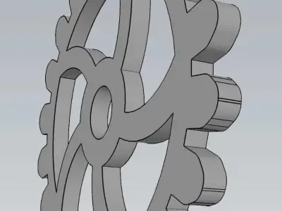 Mechanical Gear Wheel For Engineering Work 3D model