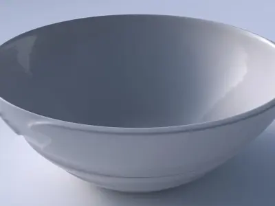 Bowl wide with smooth ribbons 3D print model