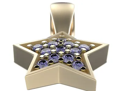 Pendant Stars 3D print model
