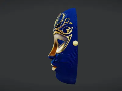 3D Venetian Luxury Mask Model Low-poly 3D model