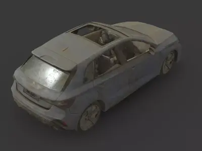 Abandoned Car - Audi S3 Sportback Low-poly 3D model