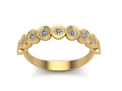 woman ring with gems 3D print model