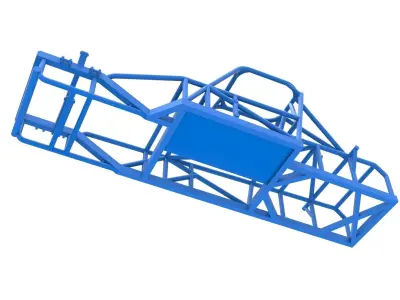 Frame of Small Block Supermodified race car Scale 1 to 25 3D print model