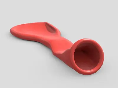 Flat Balloon Low-poly 3D model