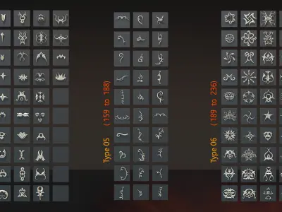 Gothic Ornaments 812 -Architectural Kitbash-3d model- VOL08 Low-poly 3D model