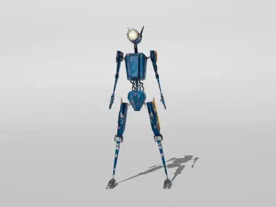 Robot Low-poly 3D model shop