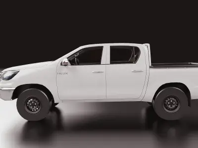 2016 Toyota Hilux Two Cabin Low-poly 3D model