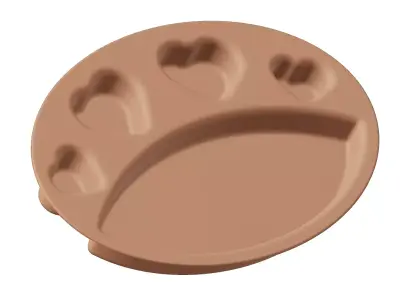 Plastic Premium Oval Heart Plate 3D model