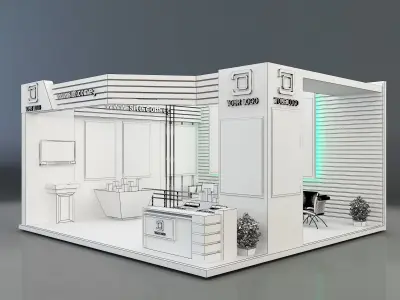 Booth Exhibition Stand a345 3D model purchase
