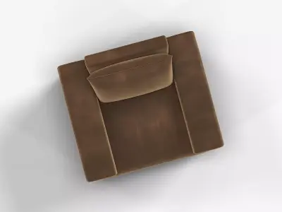 Camden Rye Velvet Chair 3D model