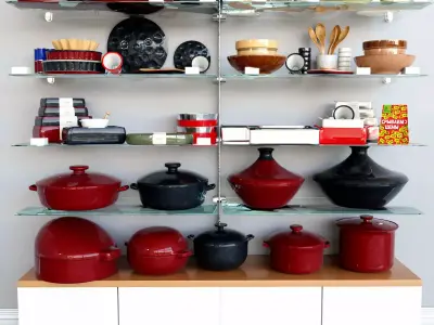 Set of dishes 3D model