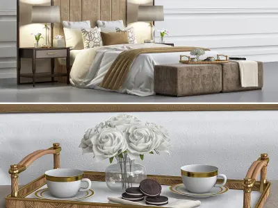 Chair and sofa company luxury bedroom 3D model