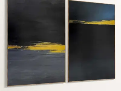 Plaster Two Photo Frame 299 Low-poly 3D model