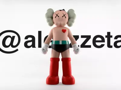 Kaws Astroboy Rise Textured Low-poly 3D model