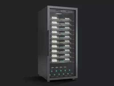 Cellar Wine Big Machine Low Poly 3D model