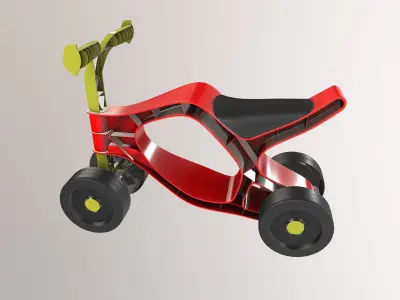 Kids Four Wheel Cycle 3D Model VR Low-poly 3D model