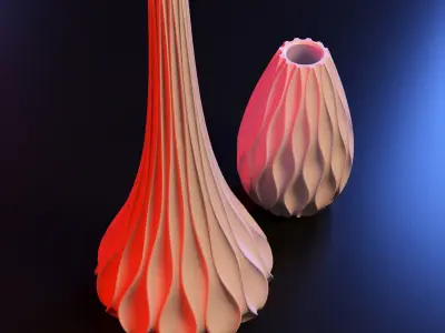 Vase ocean wave 3D print model