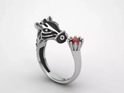 zebra ring 3D print model